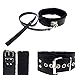 BDSM PU Leather Soft Neck Choker Collar with Chain Detachable Leash for Men Women | Sexy Adult Locking Sex Toys