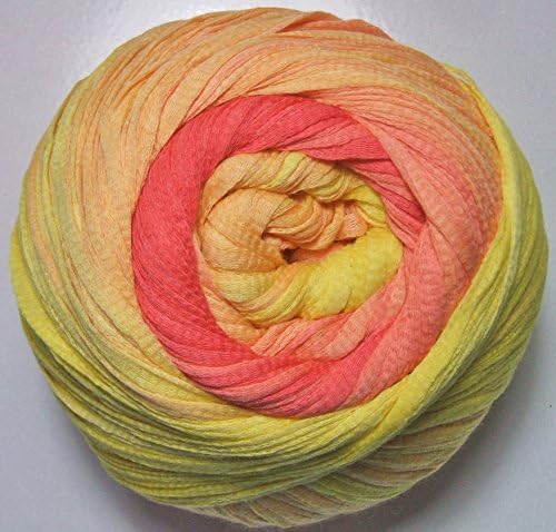 On Line Linie 346 Arona Orange Yellow 110 100% Cotton Soft Ribbon Yarn 100 Gram