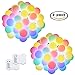 Vmanoo String Lights Battery Powered, 40 LED Globe Fairy String Lights, Outdoor Indoor Decor Lighting for Christmas Garden Path Patio Lawn Holiday Wedding Party, 2-PACK (Multi Color)