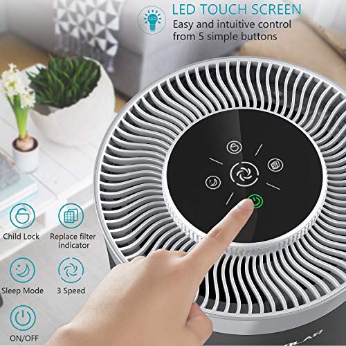 image for OPOLAR Air Purifier with True HEPA Filter, Odor Cleaner with 3 Stage F