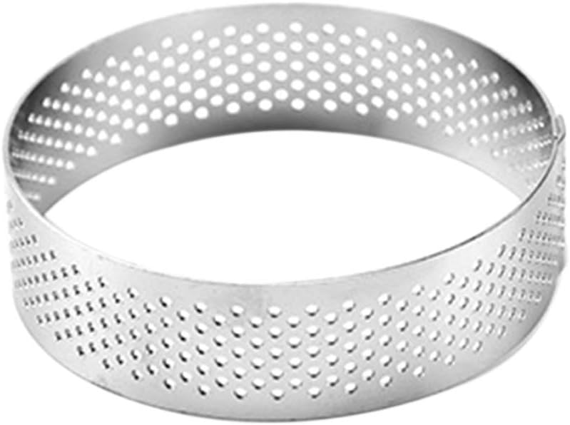 Baking Tool Circle Poseca Household Round Perforated Breathable Mousse Cake Ring Kitchen Baking Tools (10CM)
