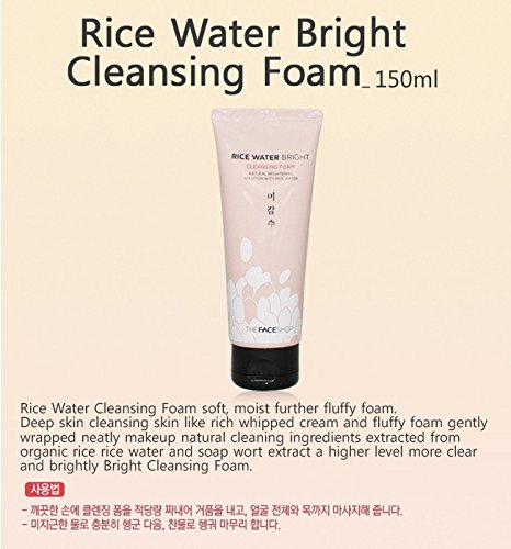 BUNDLE - The Face Shop Rice Water Bright Cleansing Foam + Smart Peeling White Jewel Peeling + SoltreeBundle Oil control Paper 50pcs