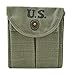 Ultimate Arms Gear M1 M-1 Carbine Rifle WWII U.S. Military Marked OD Olive Drab Green Canvas Magazine Ammo Ammunition Cartridge Rounds Pouch Fits Around Buttstock Stock or Pistol Waist Belt