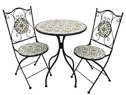 Amazon Com Tisyourseason Mosaic Tile Bistro Set Boston Rustic