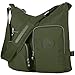 Oakarbo Crossbody Bag Nylon Multi-Pocket Travel Shoulder Bag (1204 Army green, Large)