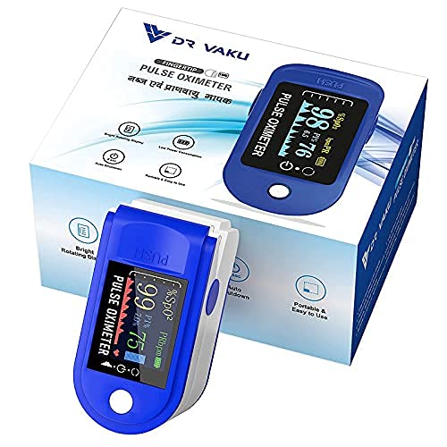 DR VAKU® Swadesi Pulse Oximeter Fingertip, Blood Oxygen Saturation Monitor Fingertip, Blood Oxygen Meter Finger Oximeter Finger with Pulse, with...