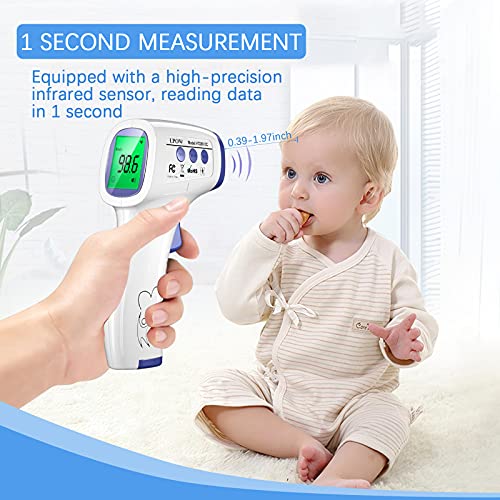 LPOW Thermometer for Adults, Non Contact Infrared Digital Thermometer