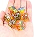 Polyhedral Dice Sets MTG Gaming Dice for Dungeons and Dragons DND RPG Table Games Dice including Velvet Bag(Yellow)