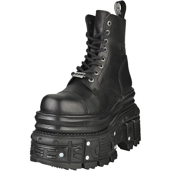 Amazon.com | New Rock Boots MILI083CCT-C4 Mens Metallic Black