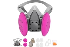 BEAUKAU Respirator Mask with Filters, Dust Respirator Mask for Epoxy Resin, Asbestos, Lead Paint