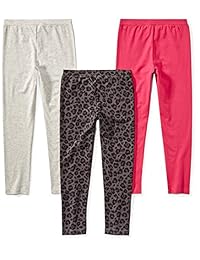 Brand - Leggings de 3 pares para niñas y niños Zebra manchados