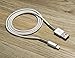 MOS Spring Lightning Cable Aluminum Heads, Spring Relief, White, 3ft