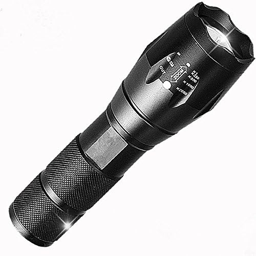 Taopu LED Tactical Flashlight, Super Bright CREE L2 Handheld Mini LED Flash Lights with Adjustable Zoom Focus Water Resistant ,1100 Lumen,Rechargeable,5 Modes for Hiking, Cycling, Camping