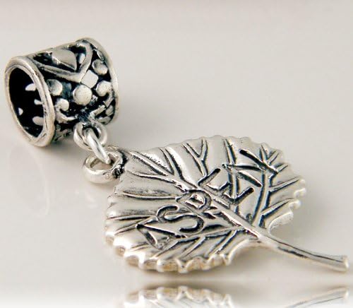 Aspen Leaf Sterling Silver Dangle Nature Charms