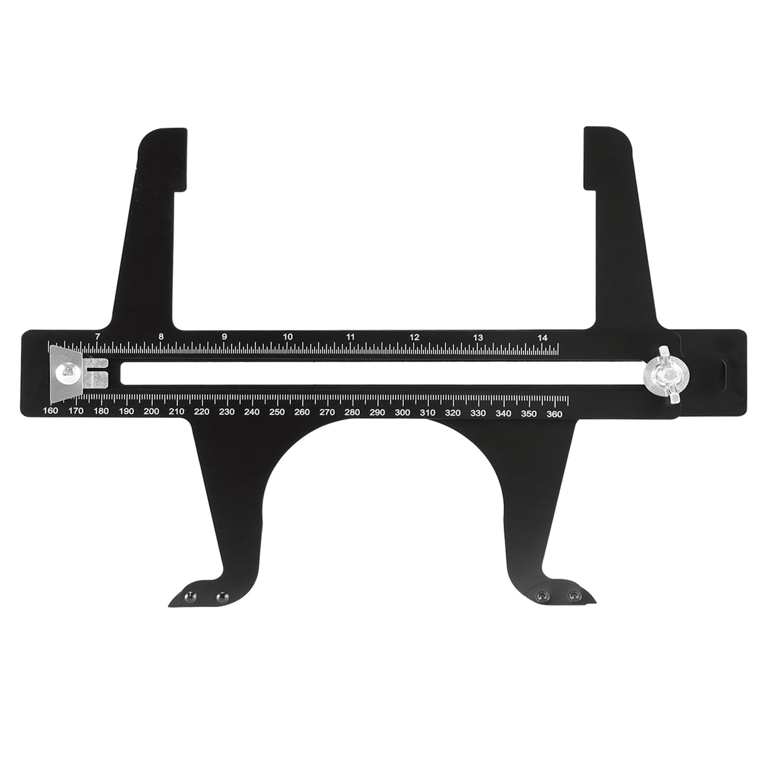 Photo 1 of QWORK Brake Measuring Tool 6.5-14.25 Inch - Professional Precision Brake Resetting Gauge Tool Dual Scale Combination for Rear Drum Brake Lining Shoe, Disc Rotors, Parking, Hand Brakes