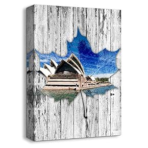 Antique Building Pop up Painting Artwork for Home Framed
