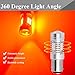 YITAMOTOR 1157 2357 7528 LED Bulb Red for Brake Tail Light, 2057 BAY15D LED Running Stop Light Bulbs for Car Truck Motorcycle Tractor, 12V-24V, 2-Pack