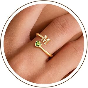 Turandoss Teen Girl Birthday Gifts for 8 9 10 11 12 13 14 15 16 Years | Dainty 14K Gold Plated Initial Letter A-Z Adjustable