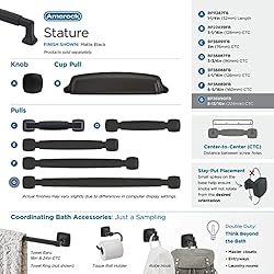 Amerock BP36890FB Stature Cabinet Pull, 8-13/16