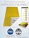 Emergency Thermal Survival Blankets (5 Pack) by WellnessBell - Superior Gold & Silver Two-Sided Mylar Designed for NASA: Perfect for Outdoors, Camping, Hiking, Marathons & First Aid Kit!