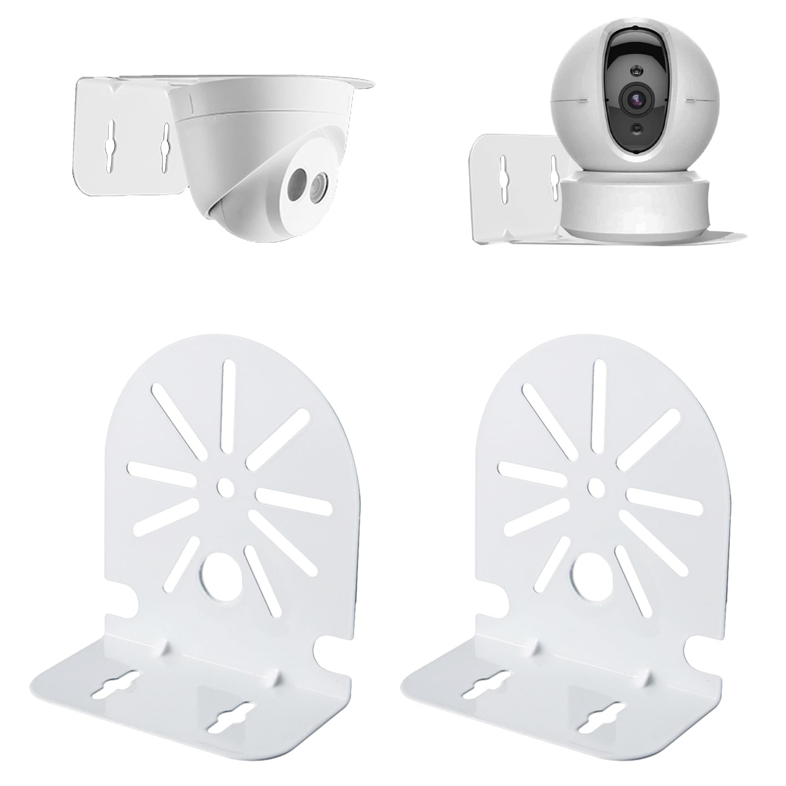 WiTi Solid Metal Wall Mount Bracket for IP Cameras Dome Bullet,Wireless WiFi PT Cameras Holder Indoor Outdoor Security Systems,Compatible with Ezivz,Tapo,etc