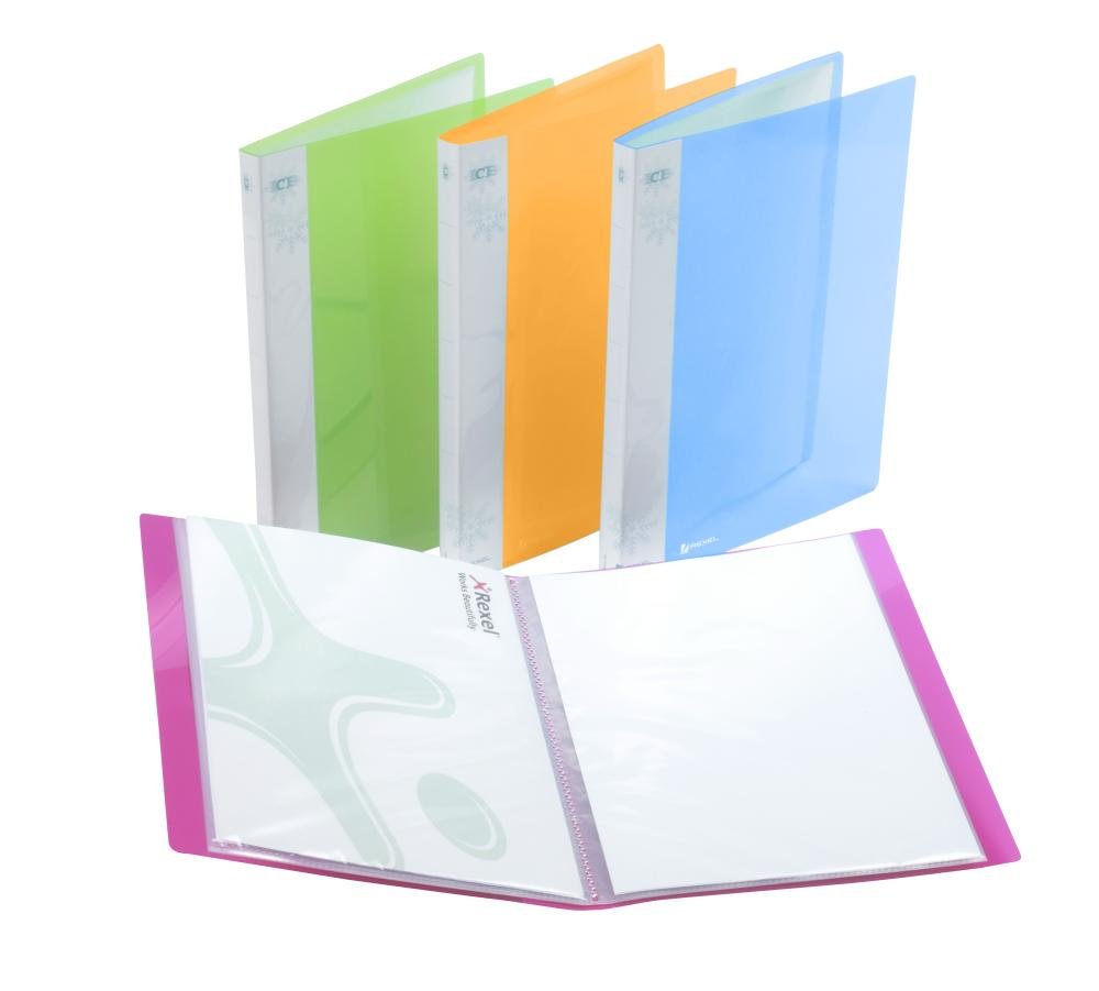 Rexel A4 Ice Display Book, Assorted Colours
