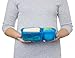 Sistema Lunch Collection Triple Split Lunch Box with Yogurt Pot Food Storage Container, 67.6 oz, Blue