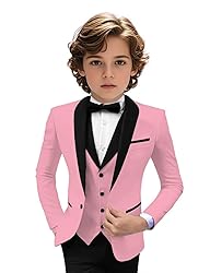 Tuxedo Suits for Boys 3 Pieces Slim Fit Boys Formal