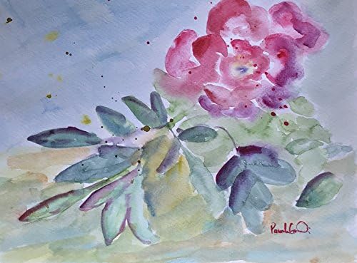 Itoh Peonies at the Botanic Garden, 9x12 inches, Original Watercolor Painting, Not a Print.