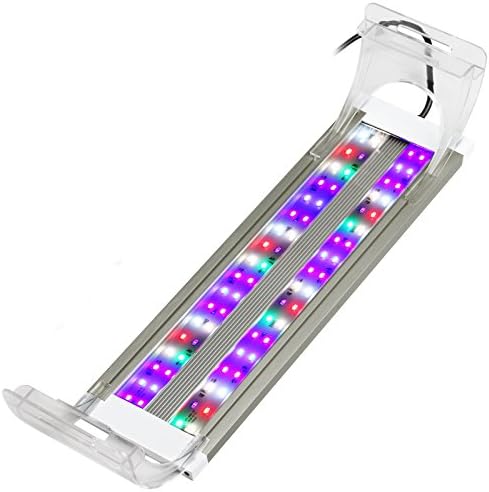 5 Color Aquarium Hood Lamp 17inch Color Changing Fish Tank Strip Lights, 35W, 72 Leds for Fresh and Slat Water(5 colors: Blue, Purple, Red, Green, White)