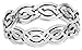 CloseoutWarehouse Sterling Silver Wicca Weave Celtic Ring (Sizes 3-15)