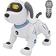 Fisca RC Robot Dog Toy - Voice Control Electronic Stunt Puppy for Kids 6-10 Years Old