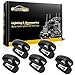 Partsam 5x Smoke Top Roof Running Light Cab Marker Light LED Clearance Light Covers with Base Housing Compatible with Dodge Ram 1500 2500 3500 4500 5500 2003-2018 Pickup Trucks