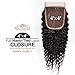 Beautiful Hair Unprocessed Brazilian Remy Human Hair Weave Hand-Tied 4X4 Lace Parting Closure Kinky Curly (NATURAL) (12