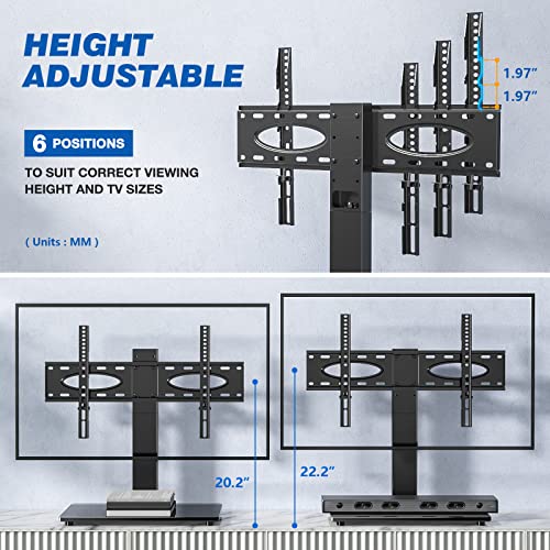 Rfiver Universal Swivel TV Stand Table Top TV Stand for 3765,70,75