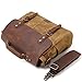 Mens Messenger Bag,Handmade Cross Body Bag Leather Laptop Briefcase Waxed Canvas Shoulder Bag with Detachable Strap,Computer Sctchel Bag Travel Work Bag for 14 inches Laptop