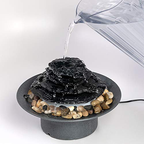 HoMedics Zen Relaxation Tabletop Fountain with Natural Water Sounds and