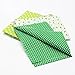 KINGSO 7PCS Cotton Fabric Bundles Quilting Sewing DIY Craft 19.7x19.7inch Green