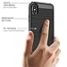 BUOCEANS sqsd-IPXC Brushed Armor Series Shock Absorption Protective TPU PC Combo Warrior Phone Case, Scratch Resistant Technology Case Cover for iPhone X - Black
