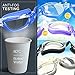 COOLOO Swim Goggles Men, 2 Pack Swimming Goggles for Women Kids Adult Anti-Fog,Black & Blue