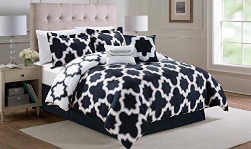 5 Piece Twin Capetown Black Reversible Comforter Set