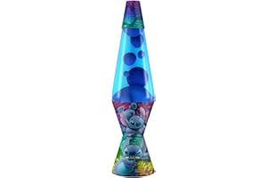 Spencer Gifts Lava® Lamp - 17" Stitch - The Original Motion Lamp - Blue Wax and Blue Liquid with Stitch Printed Base Exclusive