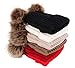Arctic Paw Women's Black Beanie for Winter Chunky Knit Pompom Ski Snowboard Beanie Hat