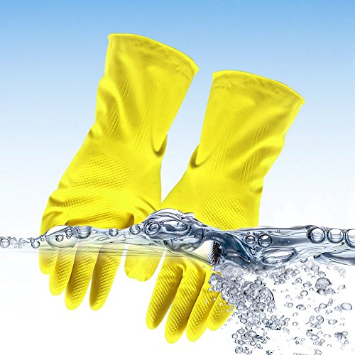 Ieasycan New Household Kitchen Washing Up Long Gloves Dish Cleaning Winter latex cleaning