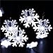 Dealgadgets Led String Light, 15ft String Light Warm White Fairy Lights Battery Operated Waterproof Outdoor/Indoor DIY Decoration Christmas Party, Wedding, Garden (Snowflakes)
