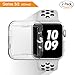Apple Watch Screen Protector 42mm for Series 3/Series 2, Smart Watch Protective Cover, Iwatch Screen Protectors Case, Soft tpu HD Crystal Clear, One All-around Cover, One Protective Bumper [2 pack]