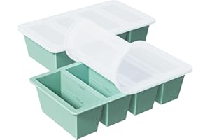 Silicone Freezer Tray for Sauce Cube: GGOW Silicone Freezing Tray for Soup Storage - Freeze 250mL 125mL Souped Broth Portion