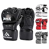 Brace Master Boxing Gloves MMA Gloves for UFC Training Men and Women Leather More Padding Punching Bag Gloves for The Kickboxing, Sparring, Muay Thai Heavy Bag