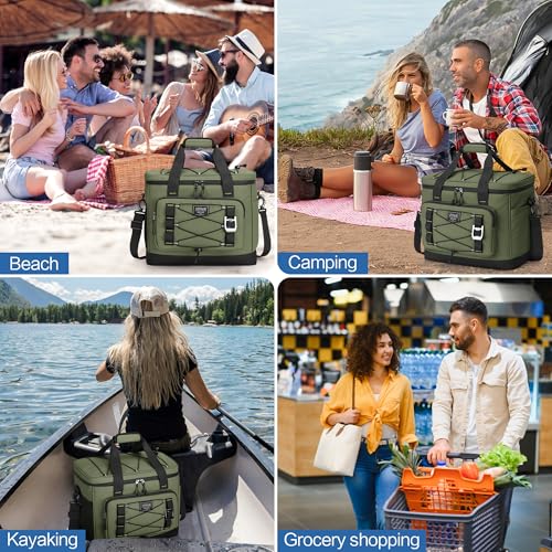 Urtala 30L Waterproof Insulated Cooler Bag for Camping, Travel, Shopping and Fishing