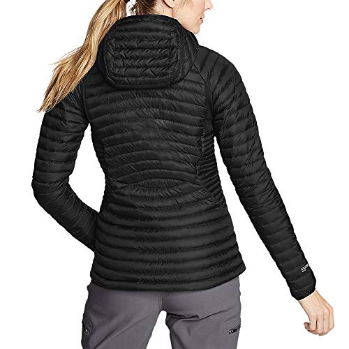 Eddie Bauer Women's MicroTherm 2.0 Down Hooded Jacket, Black, Small